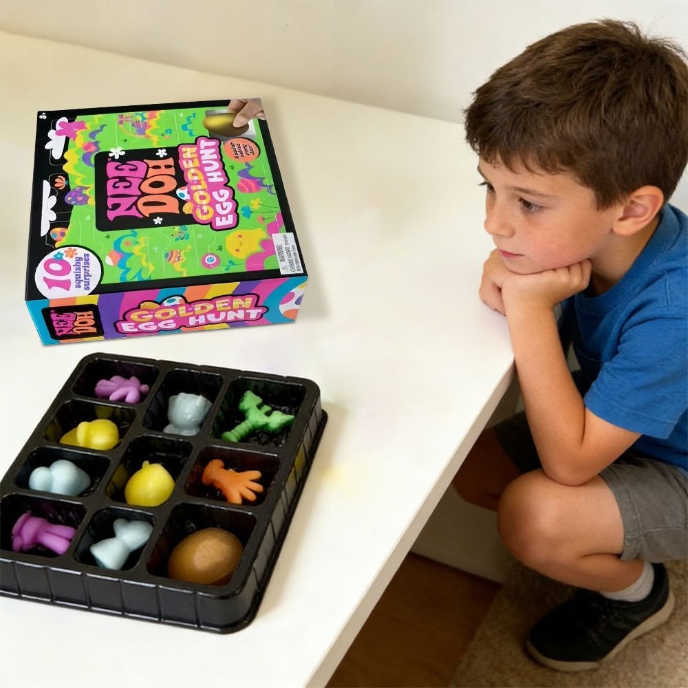 NeeDoh Easter Golden Egg Hunt Mystery (10 Squishy Surprises!) Collectibles Gift