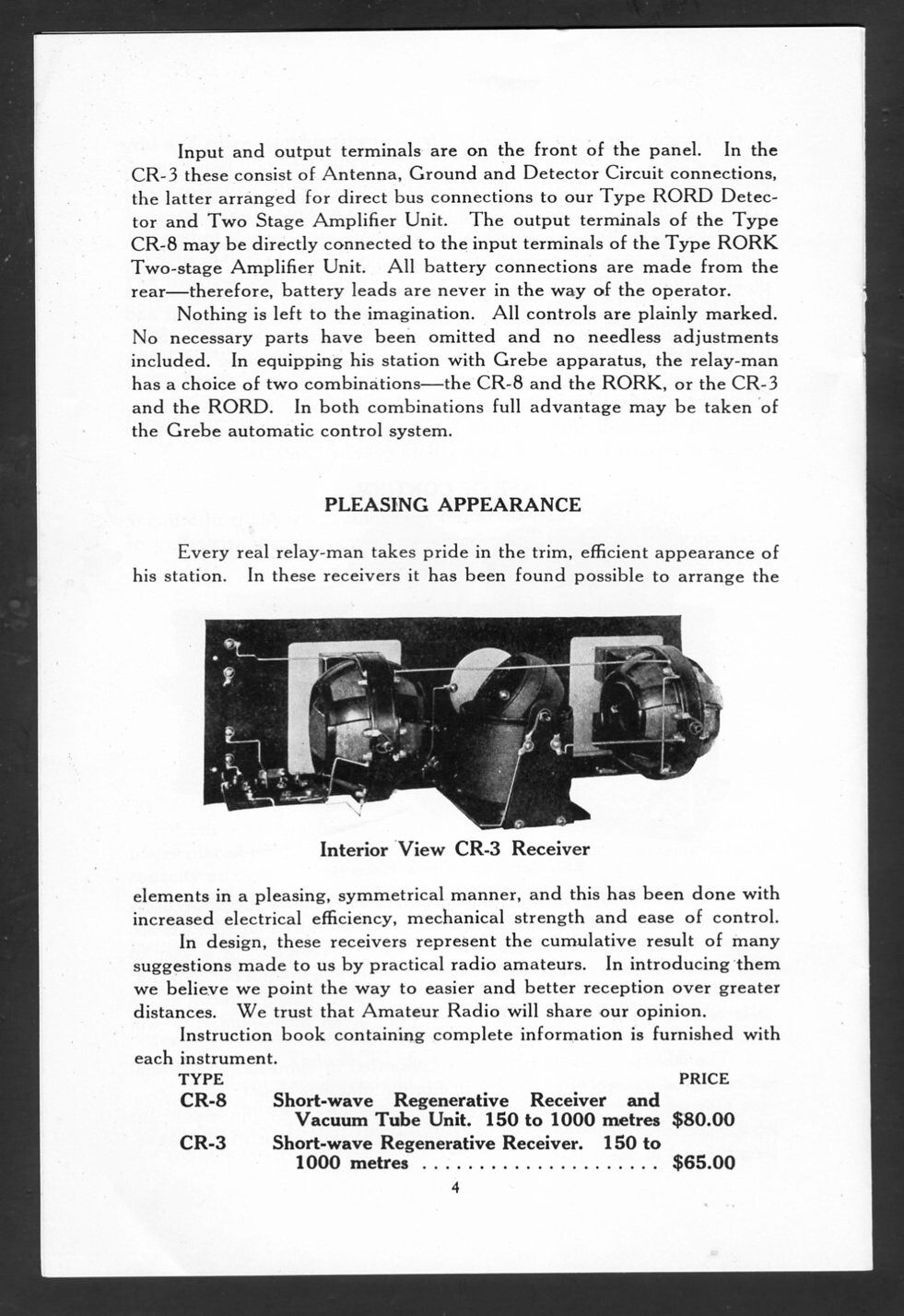 Reproduction A.H. Grebe 1922 Sales Brochure