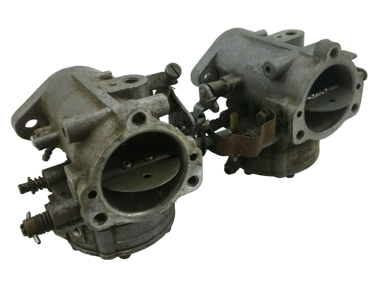 Set Of Snowmobile Keihin Caburetors 828E1 / 846E1 For Parts Or Repair