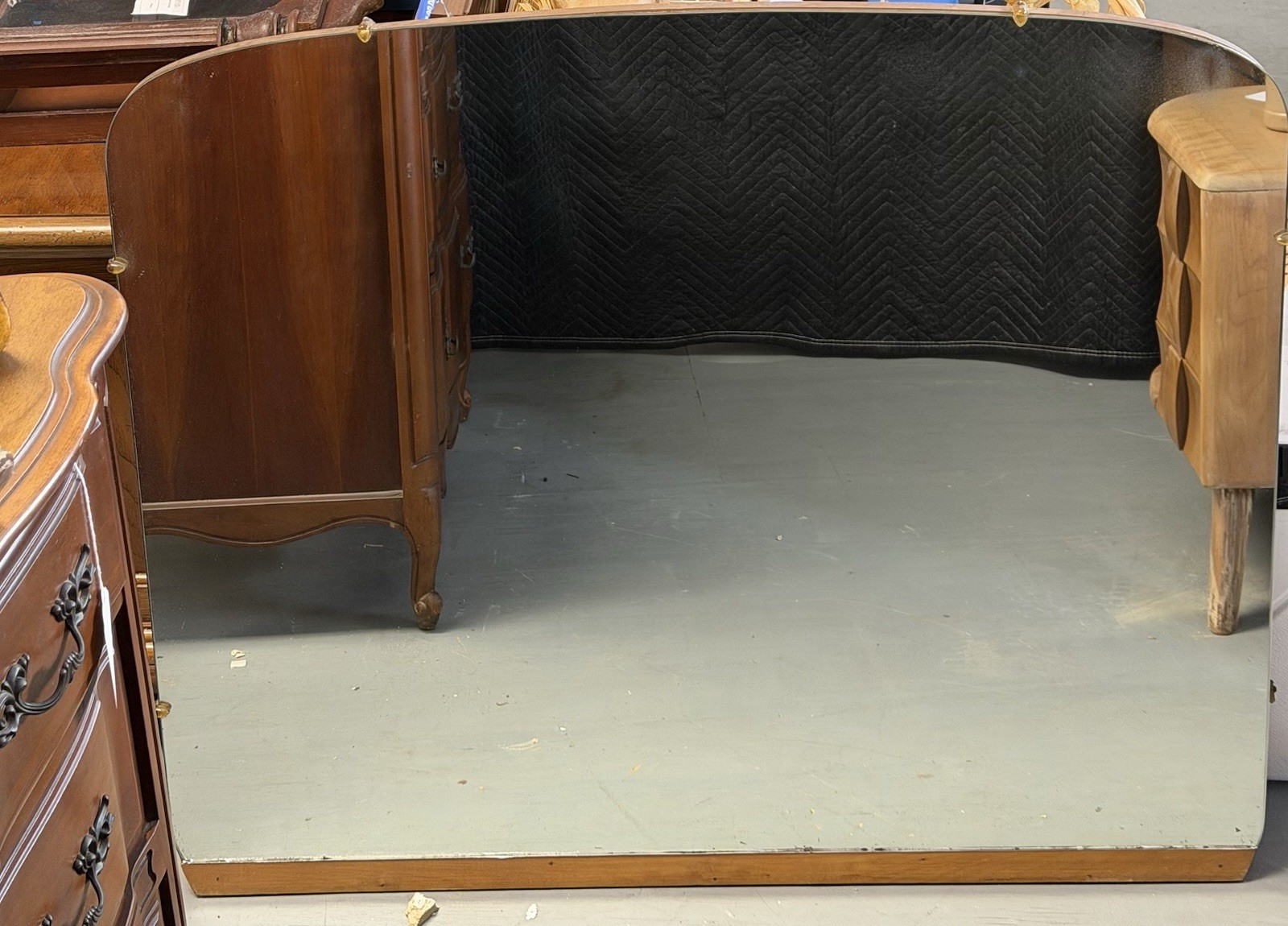 Heywood Wakefield Mid Century Modern Sculptura Vanity & Mirror Needs Refurbish