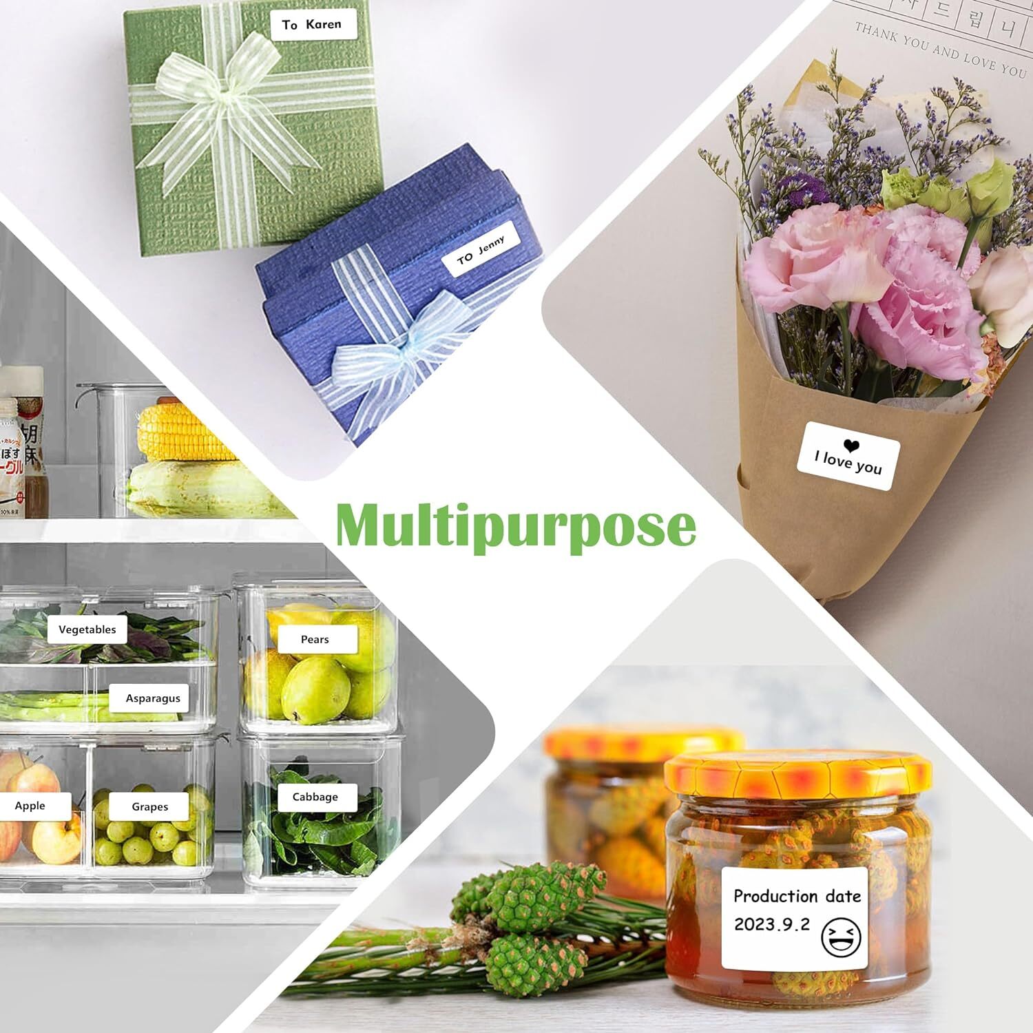 2"x1" Direct Thermal UPC Barcode FBA Labels 1300/Roll for Zebra & Rollo Printers