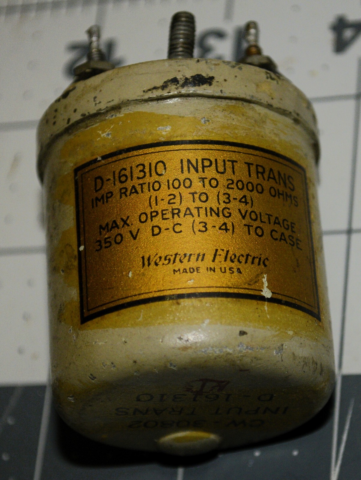 western electric D161310 input transformer for MC step up CW-30802 D-161310