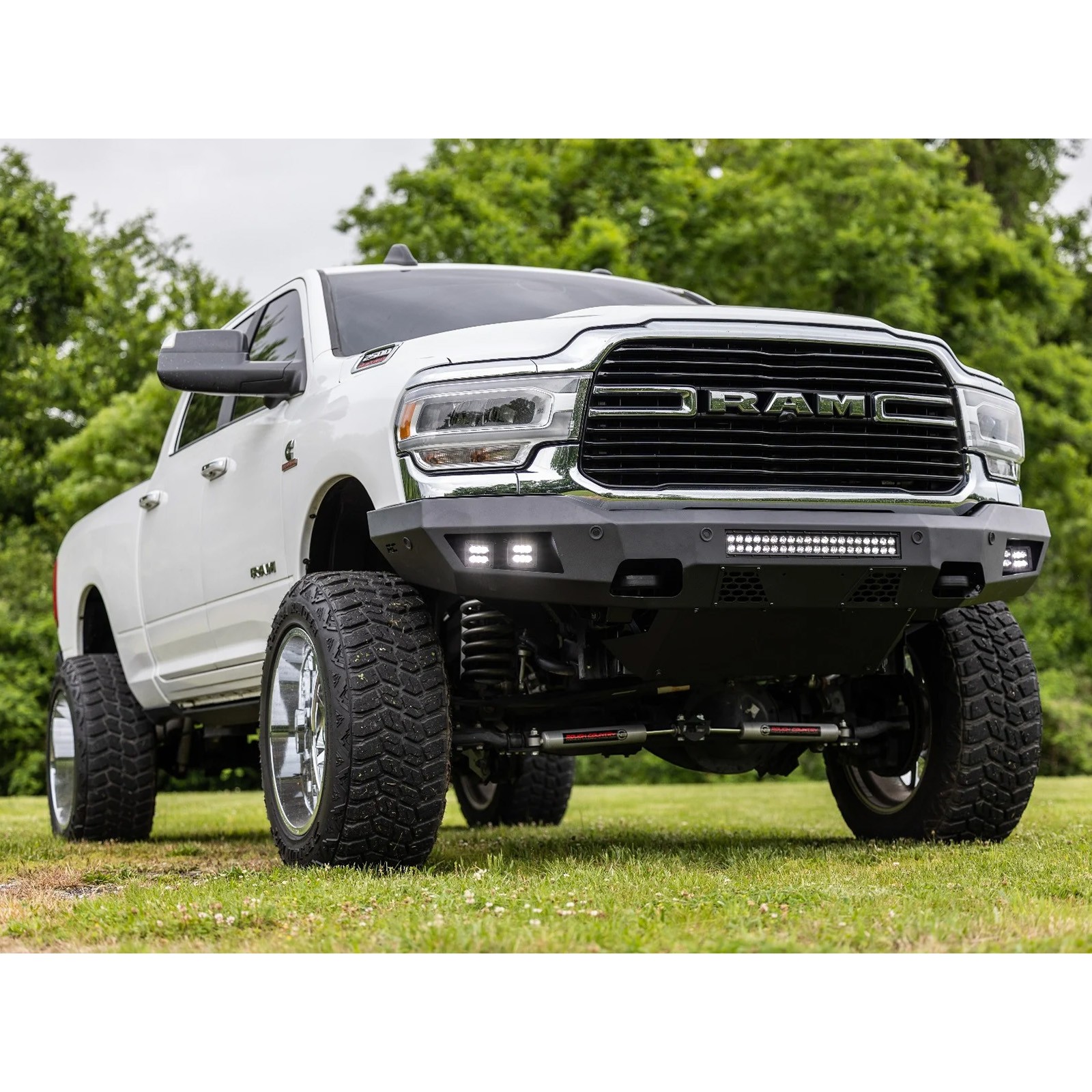 Rough Country N3 Dual Steering Stabilizer for Ram 2500 3500 4WD 2.5" Front Lift