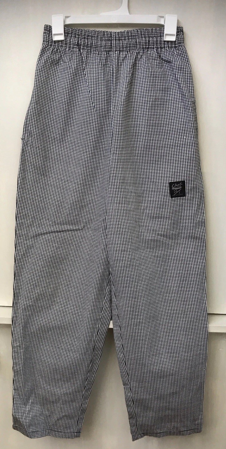 Chef 24/7 Revival Chef Pants ~ Kitchen Crew Houndstooth Size S Small