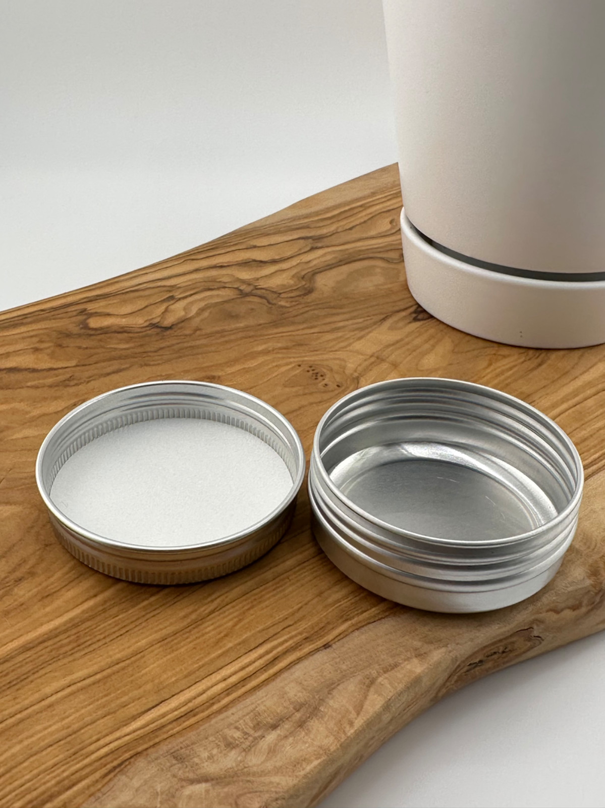 1oz 30ml Aluminum Tin Container Screw Top Metal Storage Jar