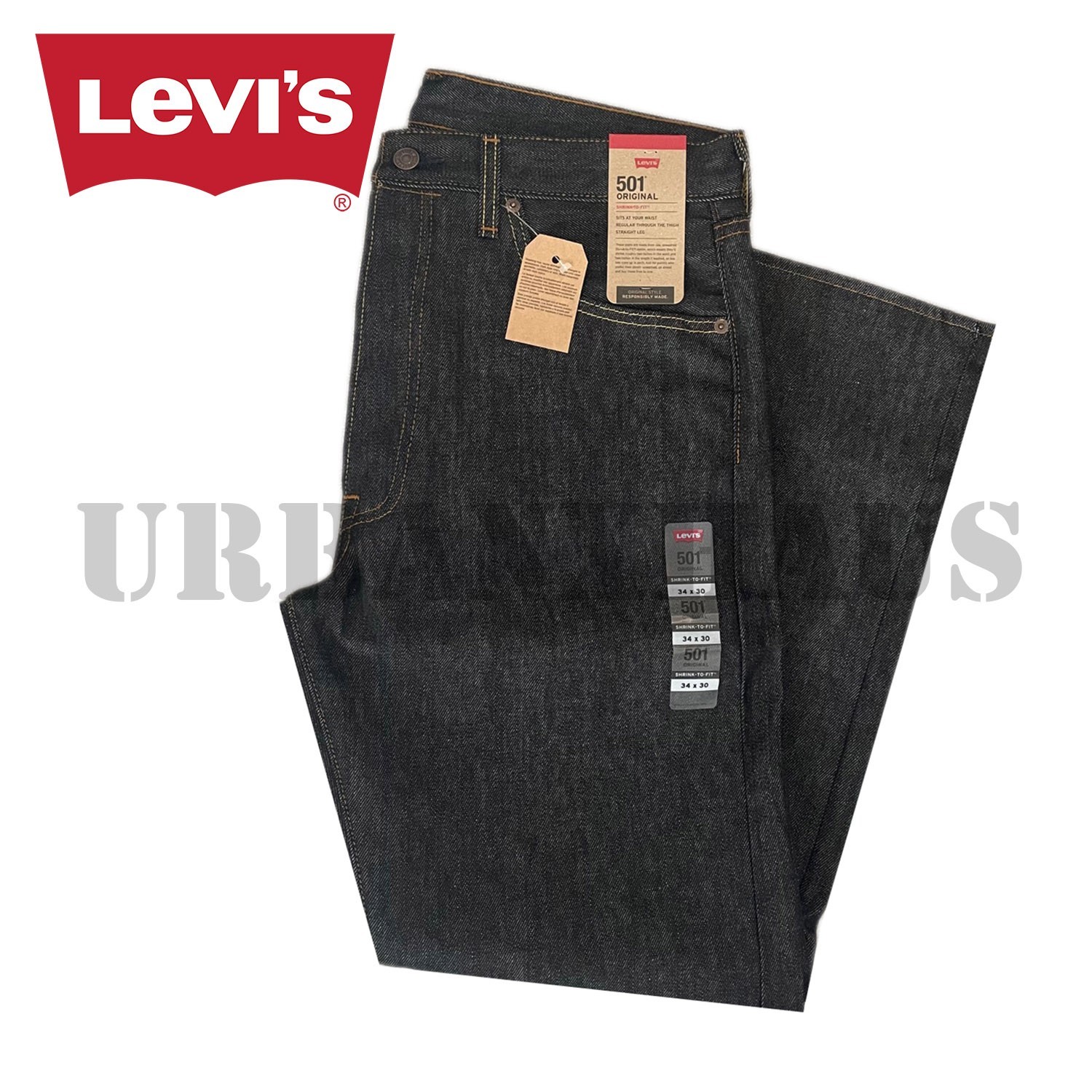 Levi's 501 Original Shrink-To-Fit Men's Straight Leg Denim Jeans (30 to 46)