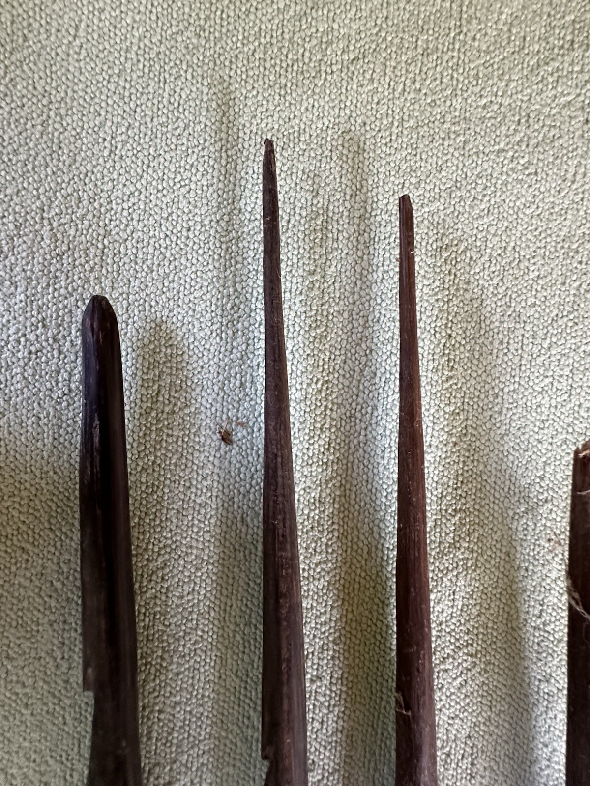 6 Antique Australian Aboriginal Carved Spear Tips