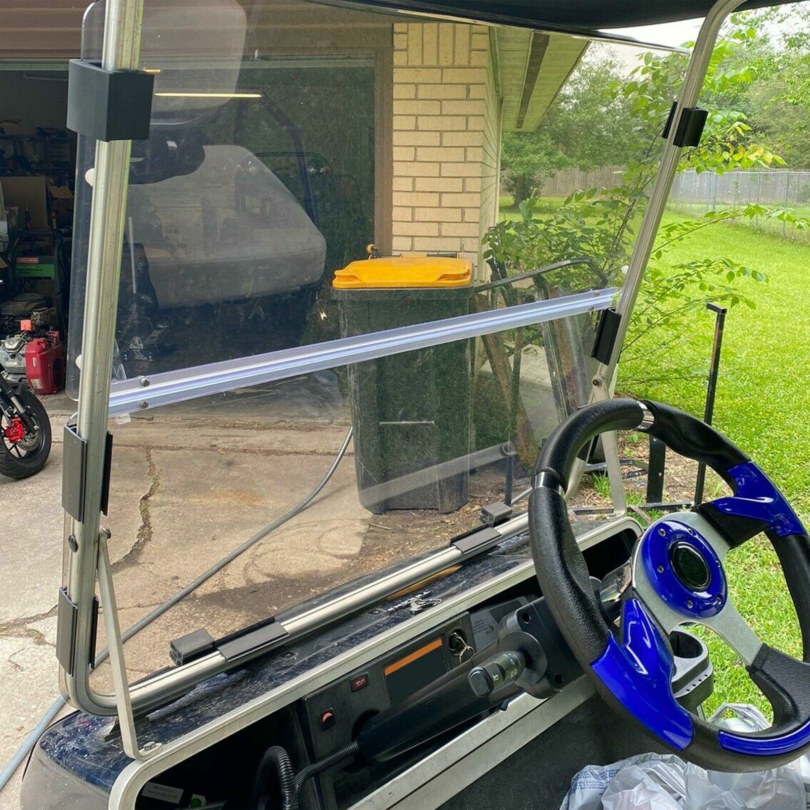 Folding Acrylic Smoke Tinted Windshield for 1982-2000.5 Club Car DS Golf Cart