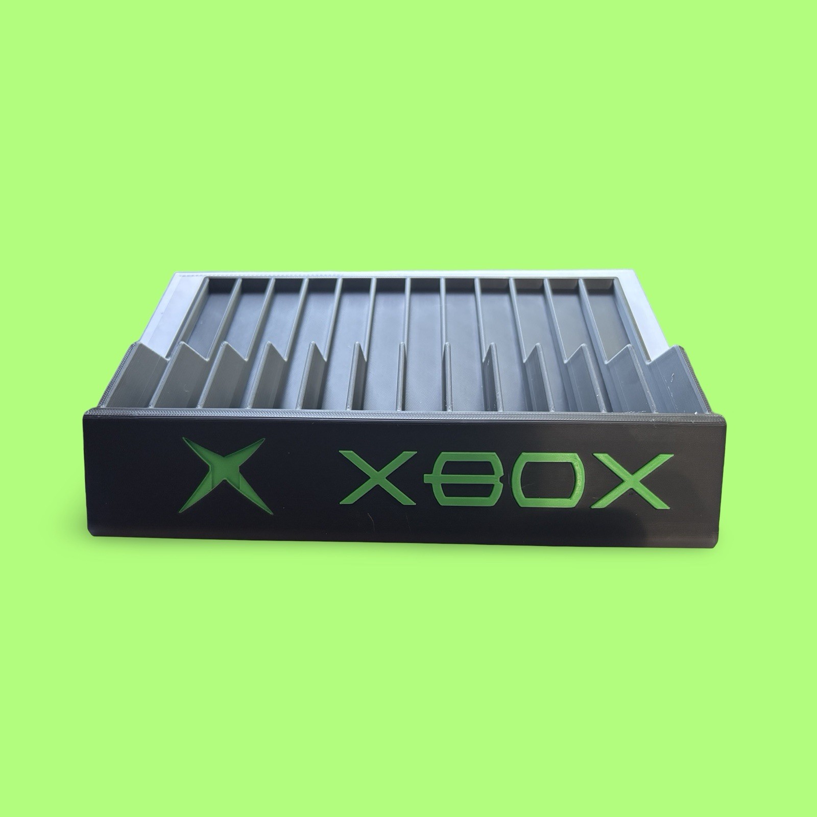 3D Printed Original Xbox Game Holder – Holds 12 Cases, Bold Retro Display Stand