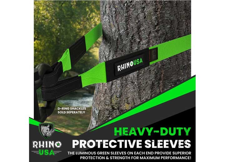 Rhino USA RG-TS3X20-GRN Recovery Tow Strap 3" x 20' Green