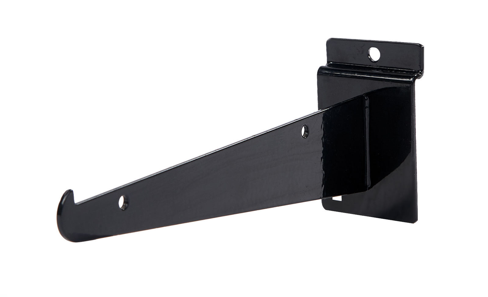 24 Slatwall 8" Knife Shelf Brackets Black Lip Retail Shelving Display Bracket