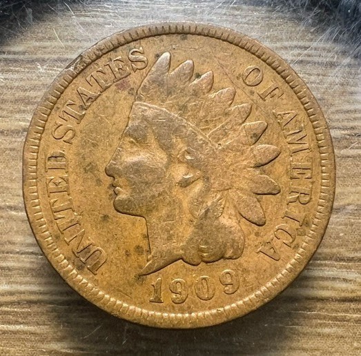 1909 Indian Head Cent - Actual Coin Shown - Free Shipping & Tracking INV#5