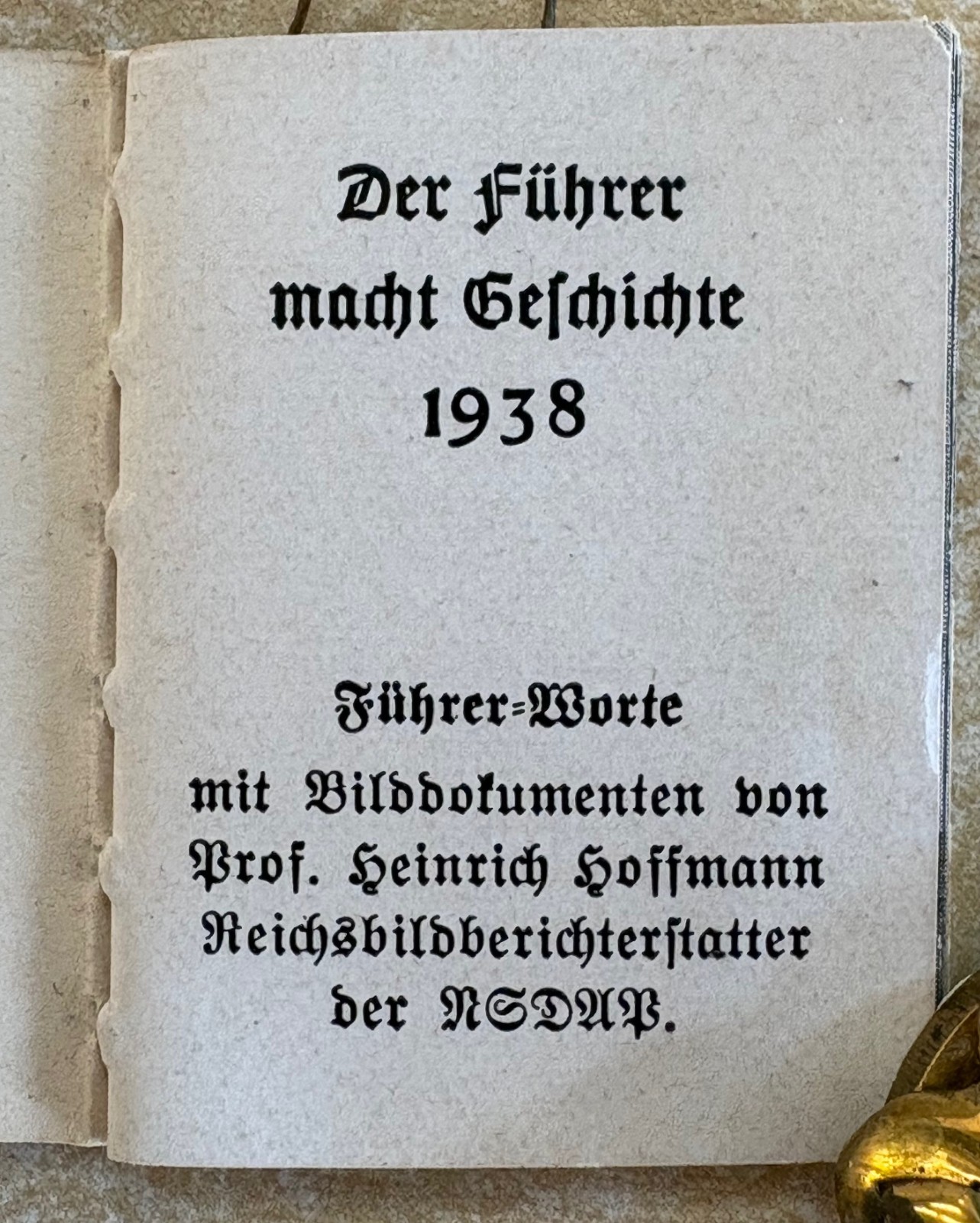 2 Der Fuhrer Mussolini Nazi 1938 Mini Tiny Book World War II Germany