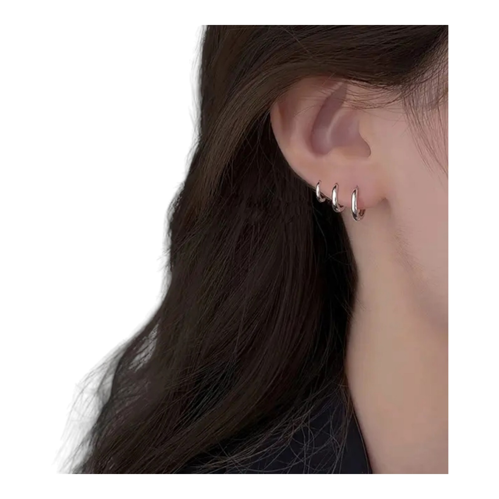 Stainless Steel Huggie Hoop Earrings Unisex Fashion Jewelry For Women, Men