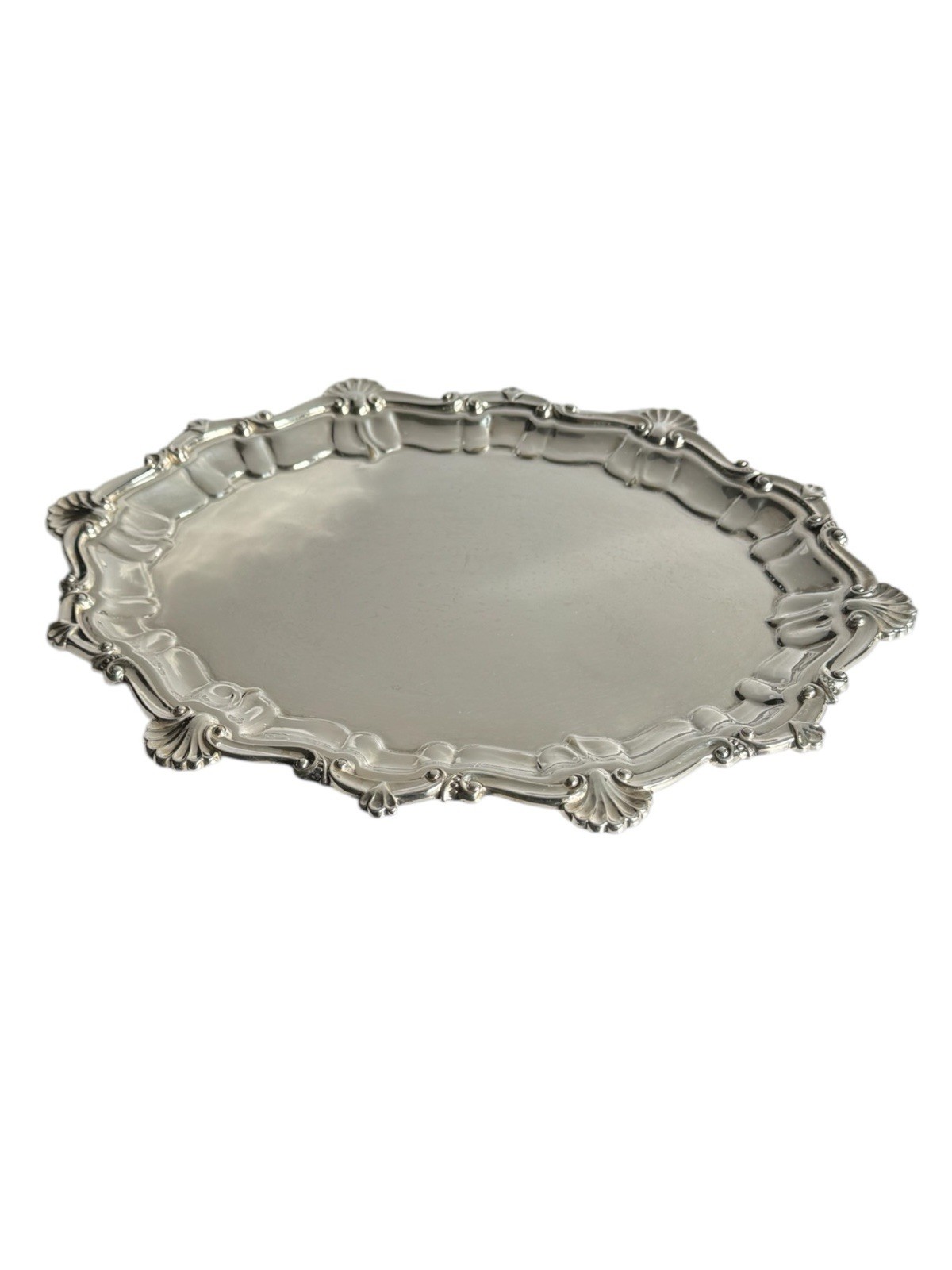 Antique Elkington Silver Plate Salver Tray
