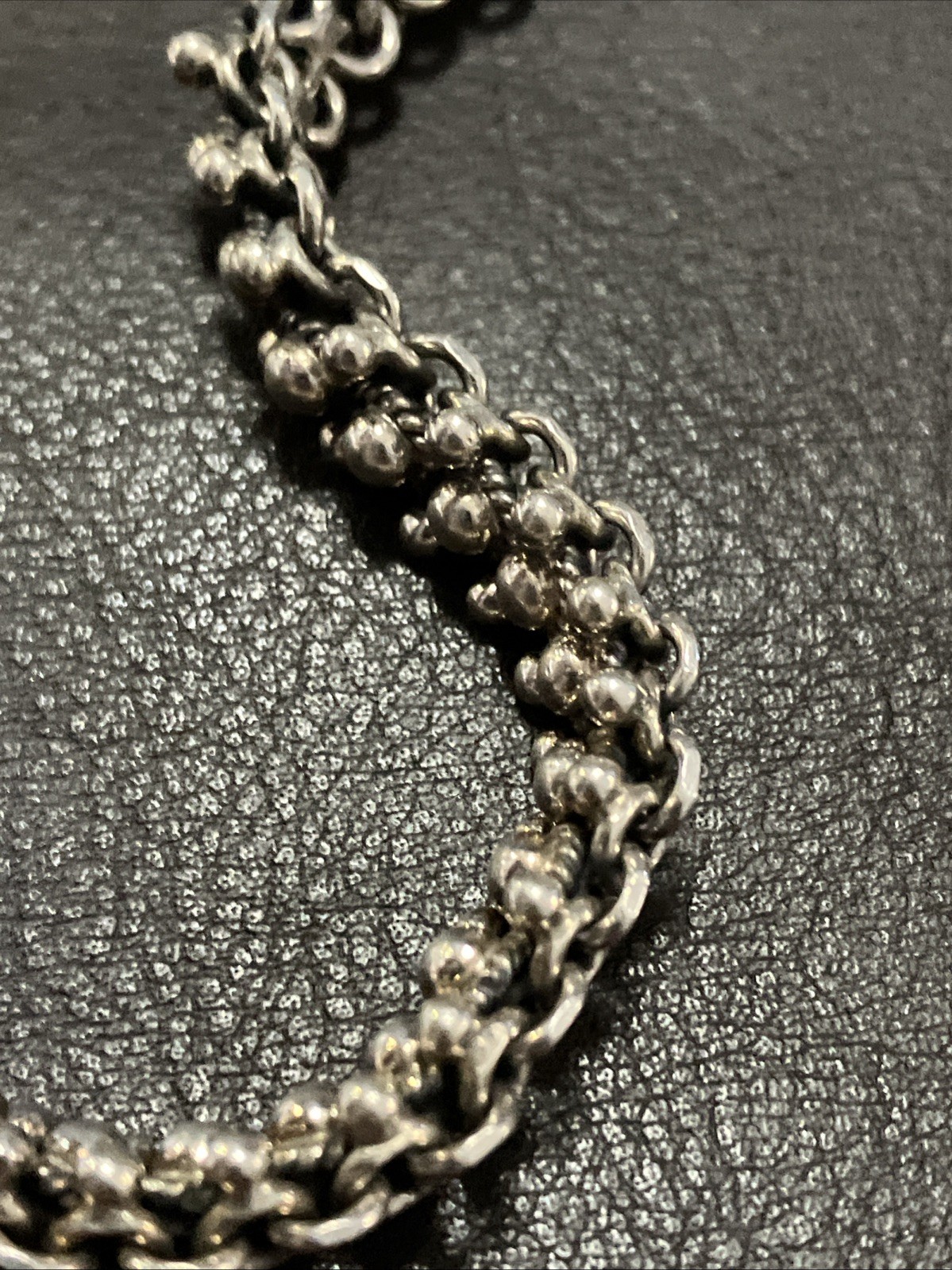 925 Sterling Silver Vintage Antique Finish Bracelet 42.7 Grams 7.6 Inches