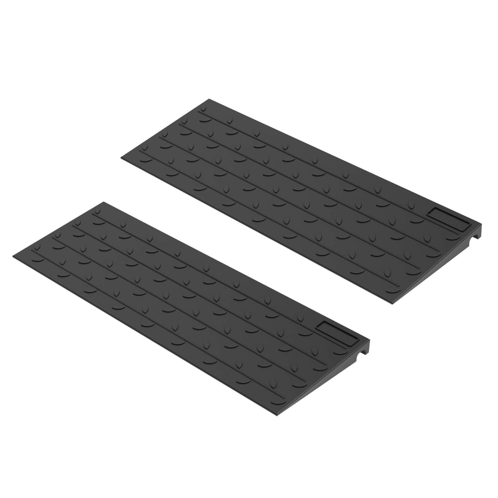 Extensible Wheelchair Ramp Rubber for Home  Black Threshold Ramp for Doorways