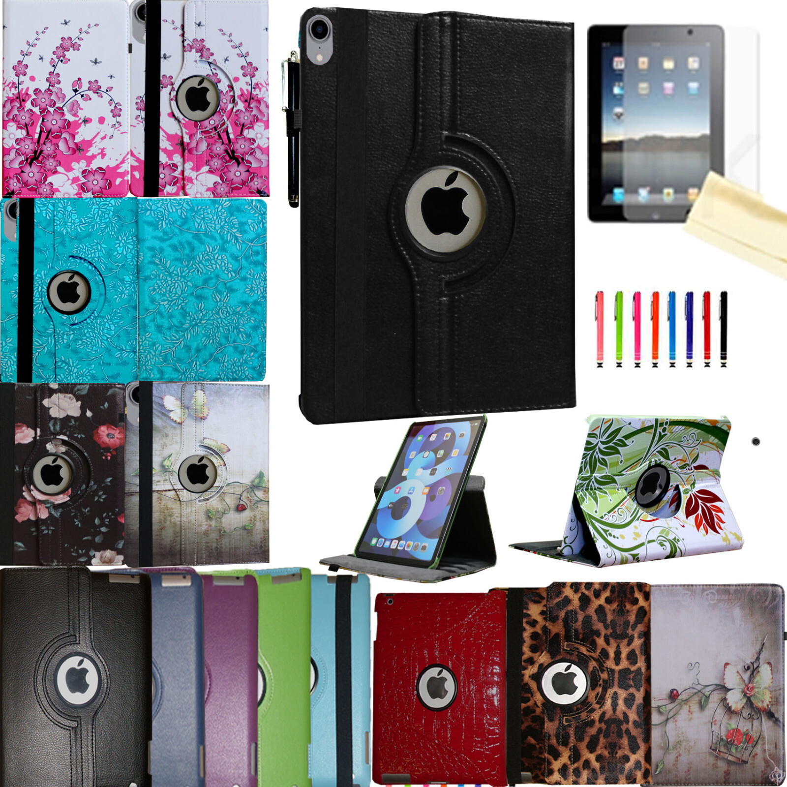 For iPad 11th A16 11" / 10th 10.9 Generation 360 Rotating Smart Case Cover Stand