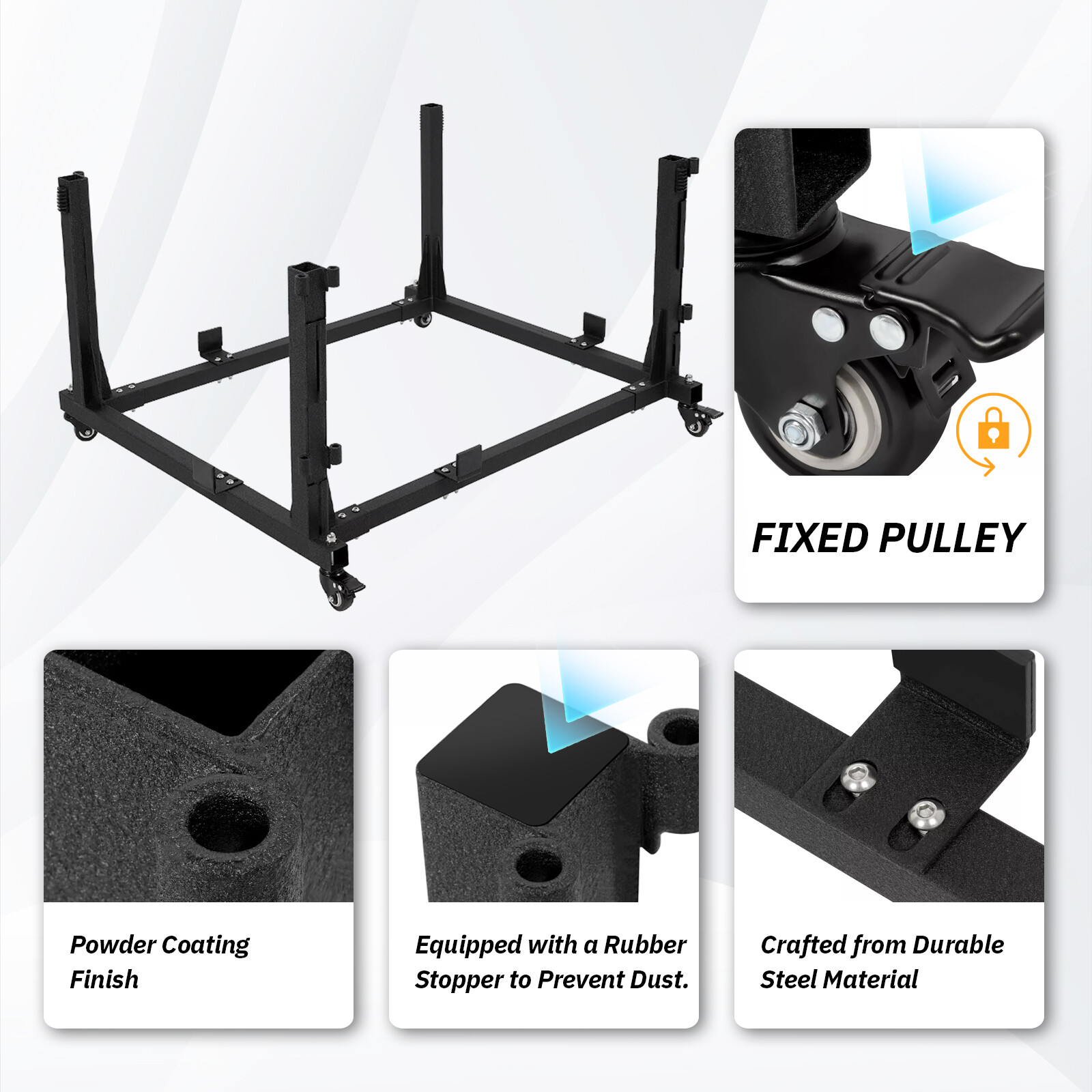 Door Hanger Storage Rack Movable Cart For 1987-2024 Jeep Wrangler TJ JK JL JT