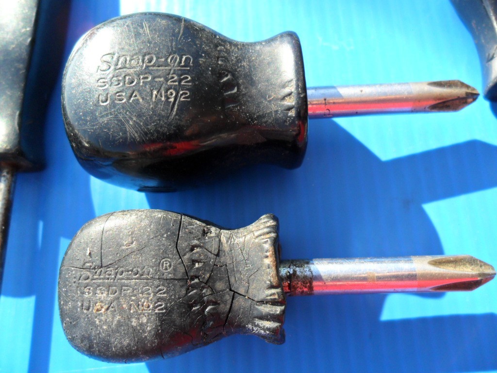 Snap On Tools Huge Screwdriver Lot 19 Pieces Hard Black Handle Plillips & Flat