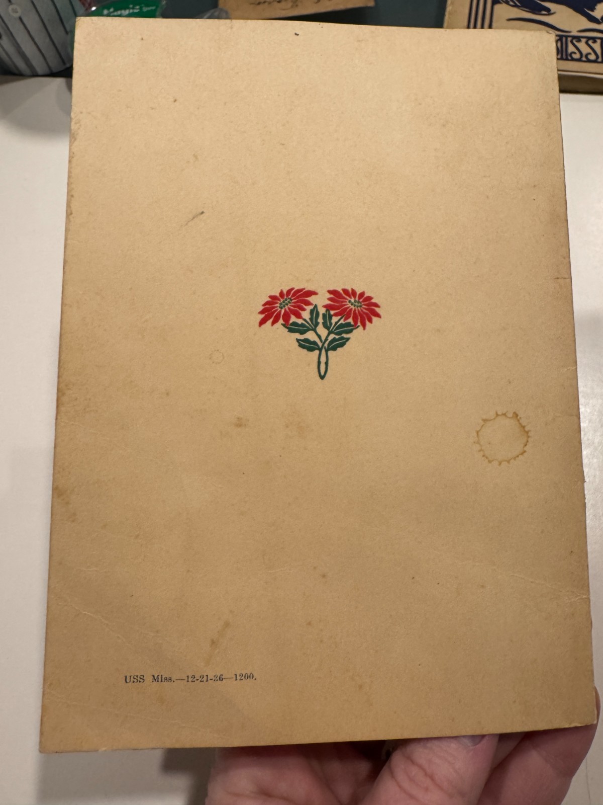 FREE SHIP! 1936 USS Mississippi Christmas Dinner Menu Navy Rare