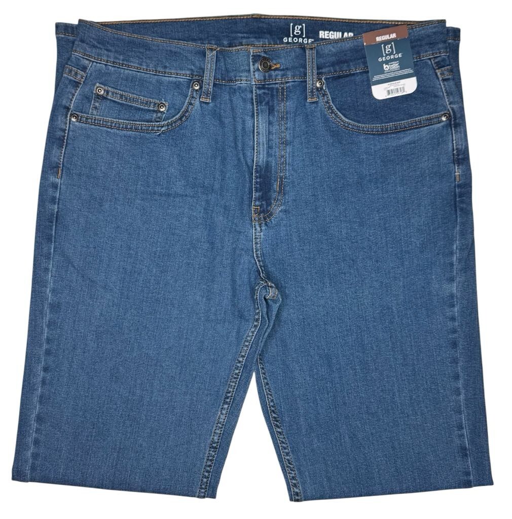 George #11702 NEW Men's Regular Fit Stretch Straight Leg Jeans
