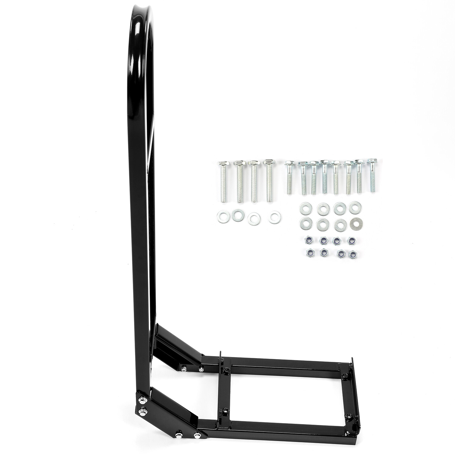 Golf Cart Black Rear Flip Folding Seat Kit + Grab Bar For EZGO TXT 1995-Up