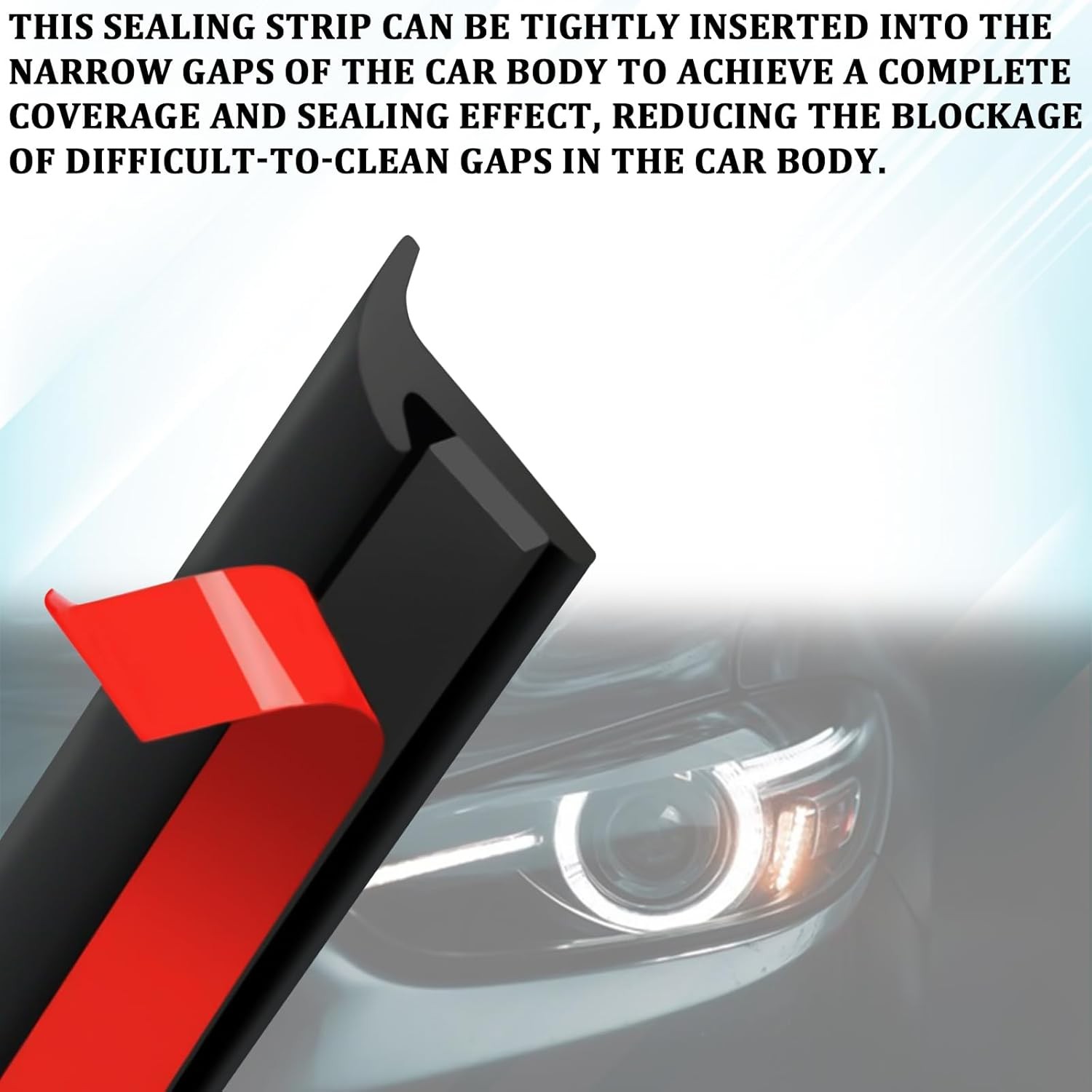 Rubber Edge Trim T Molding Seal Strip Car Windshield Edge Weather Stripping 16.4