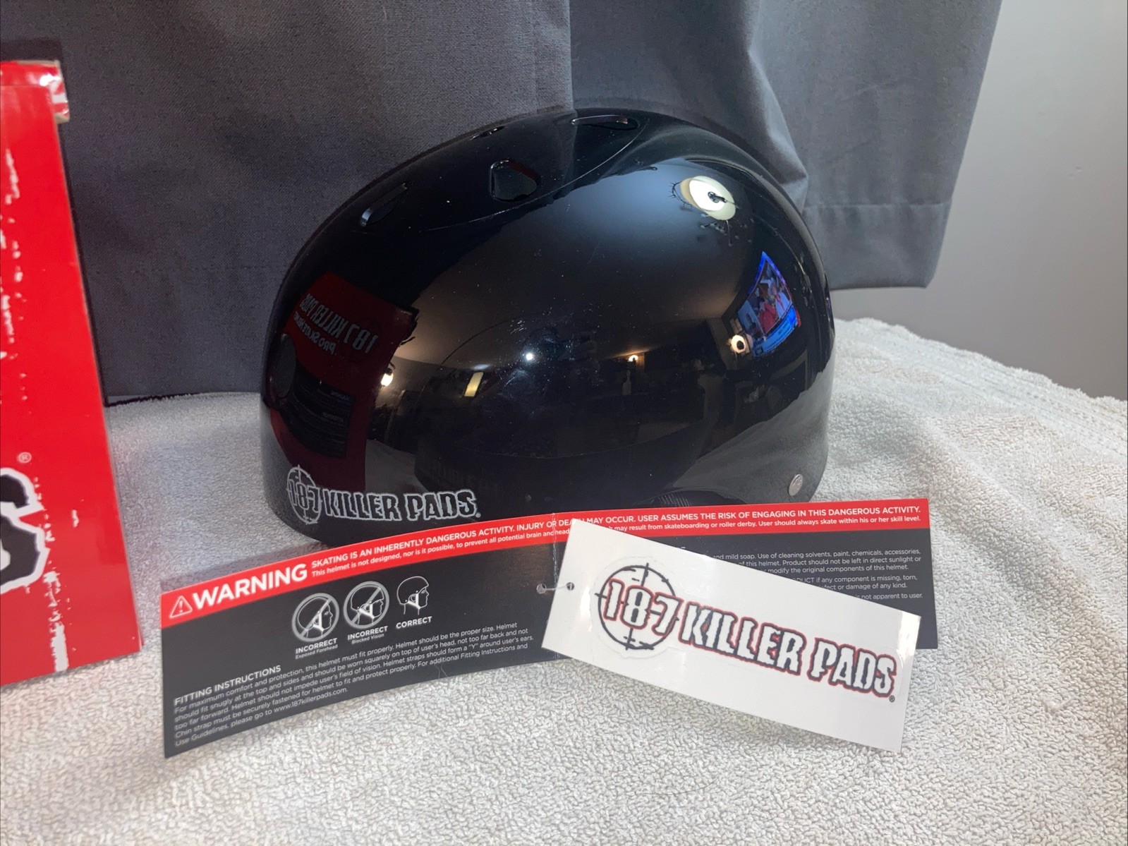 187 KILLER PADS New With Tag Pro Skate Helmet XL Black