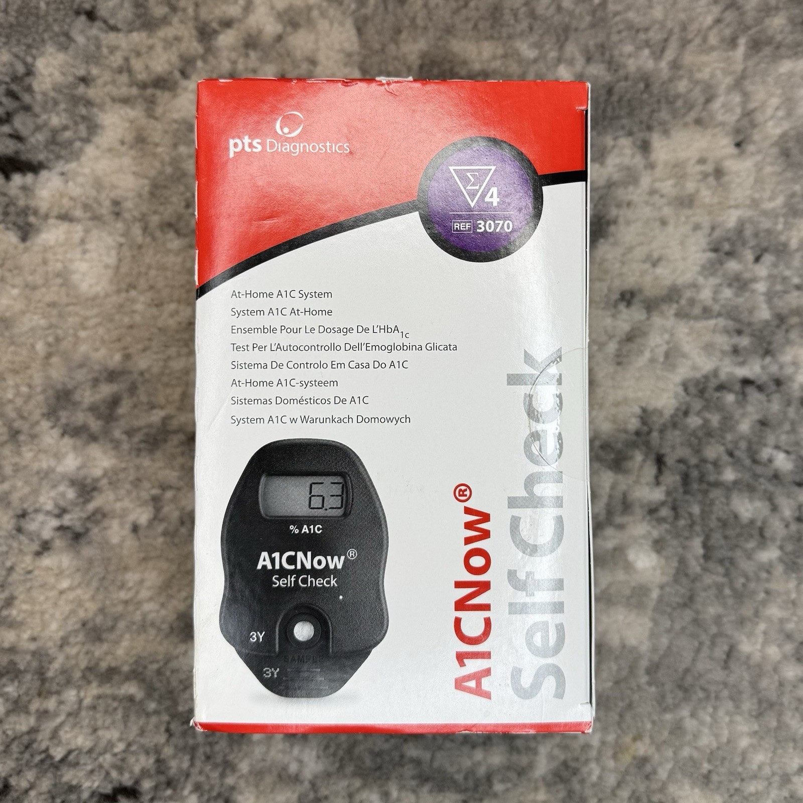 A1C Now Rapid Test Kit  PTS Diagnostics At-Home Self-Check Diabetes /4 Tests NIB