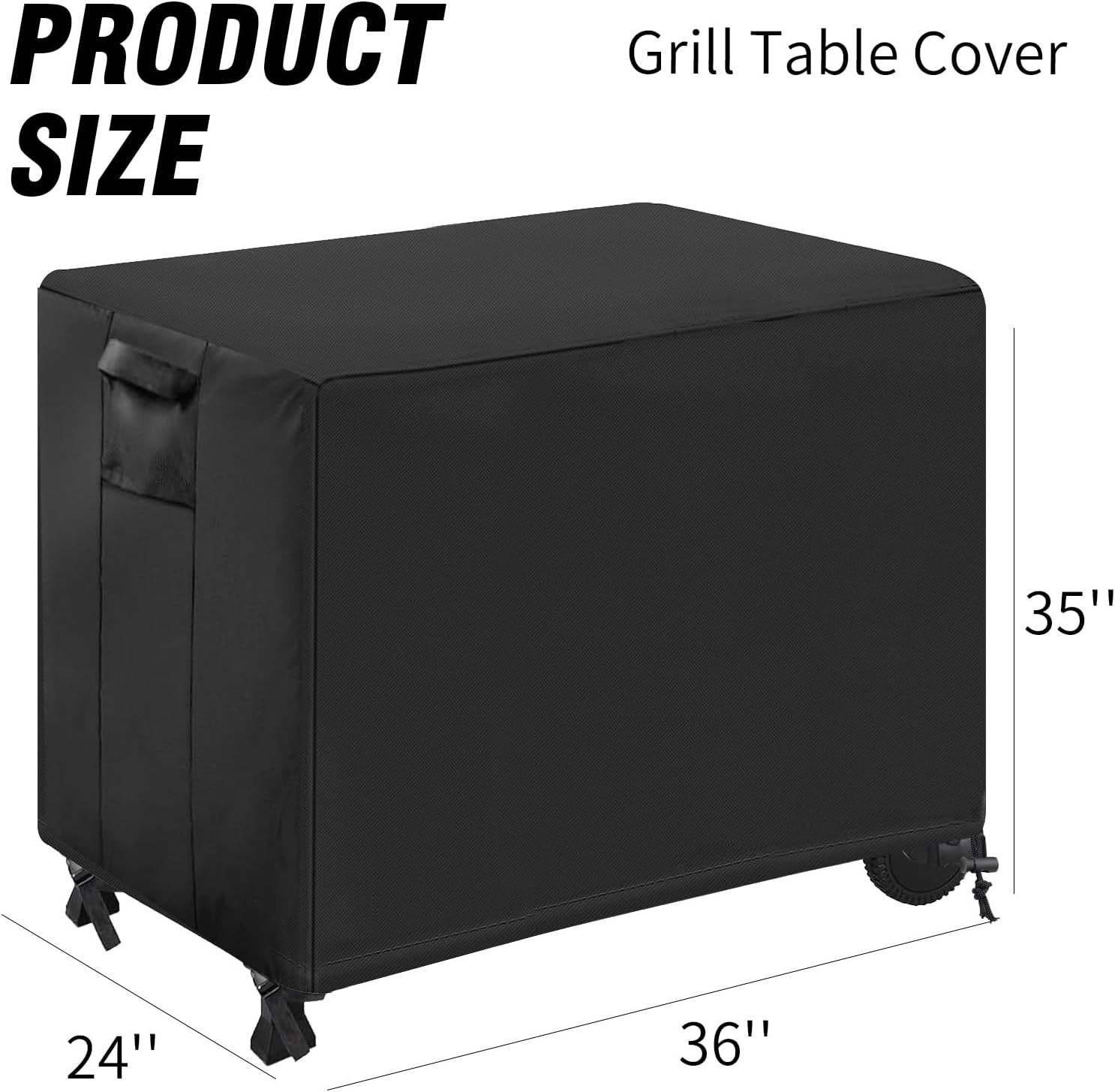 Outdoor Prep Table Cover，36''L X 24''W X 35''H Waterproof Stainless Steel Table