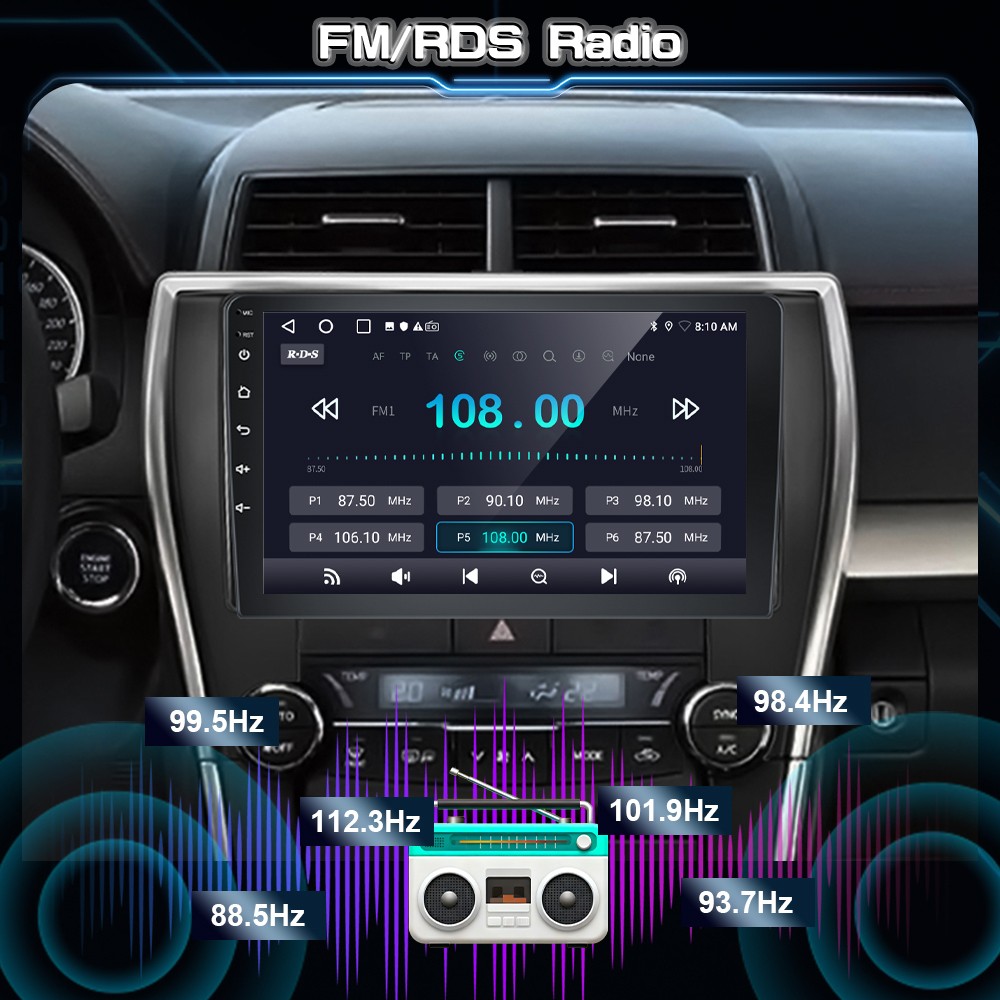 Apple Carplay For Toyota Camry 2015 2016 2017 Car Stereo Radio 10" Android 15