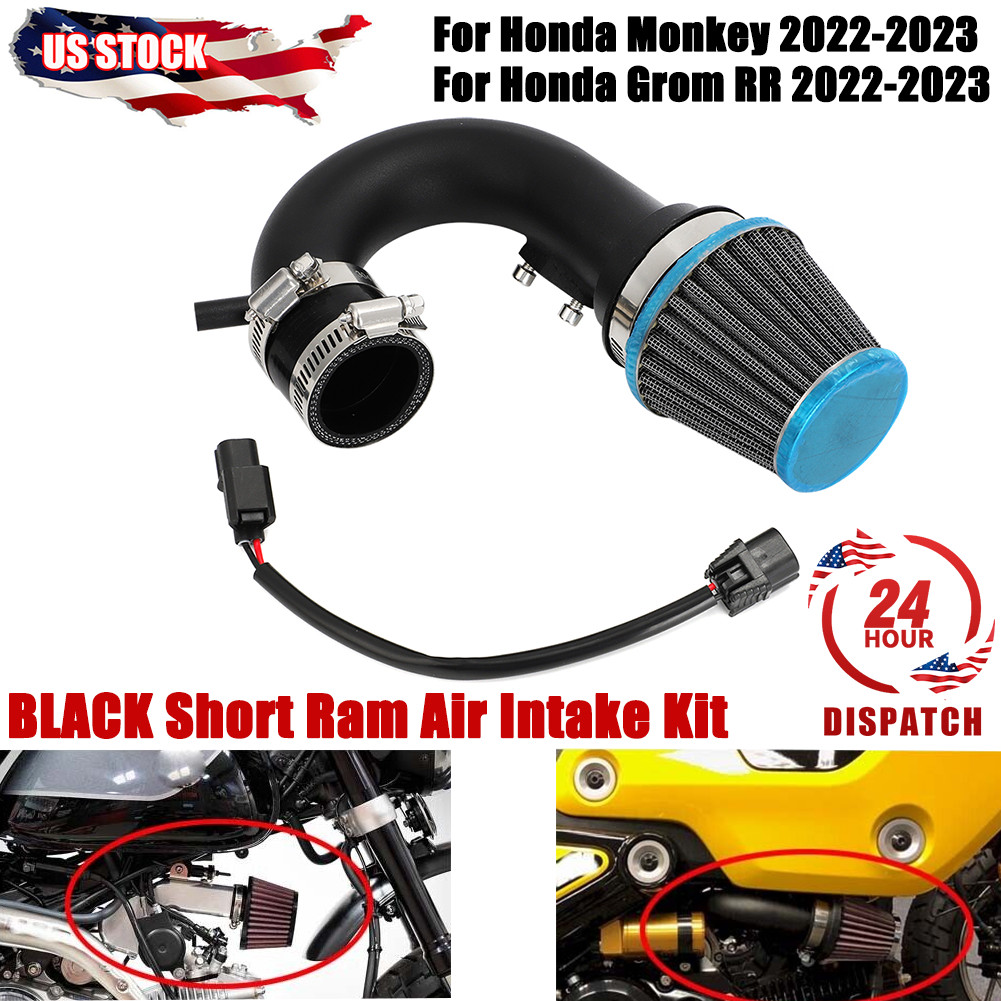 For 2022-2025 HONDA GROM RR BLACK Short Ram Air Intake 2022-25 HONDA MONKEY US