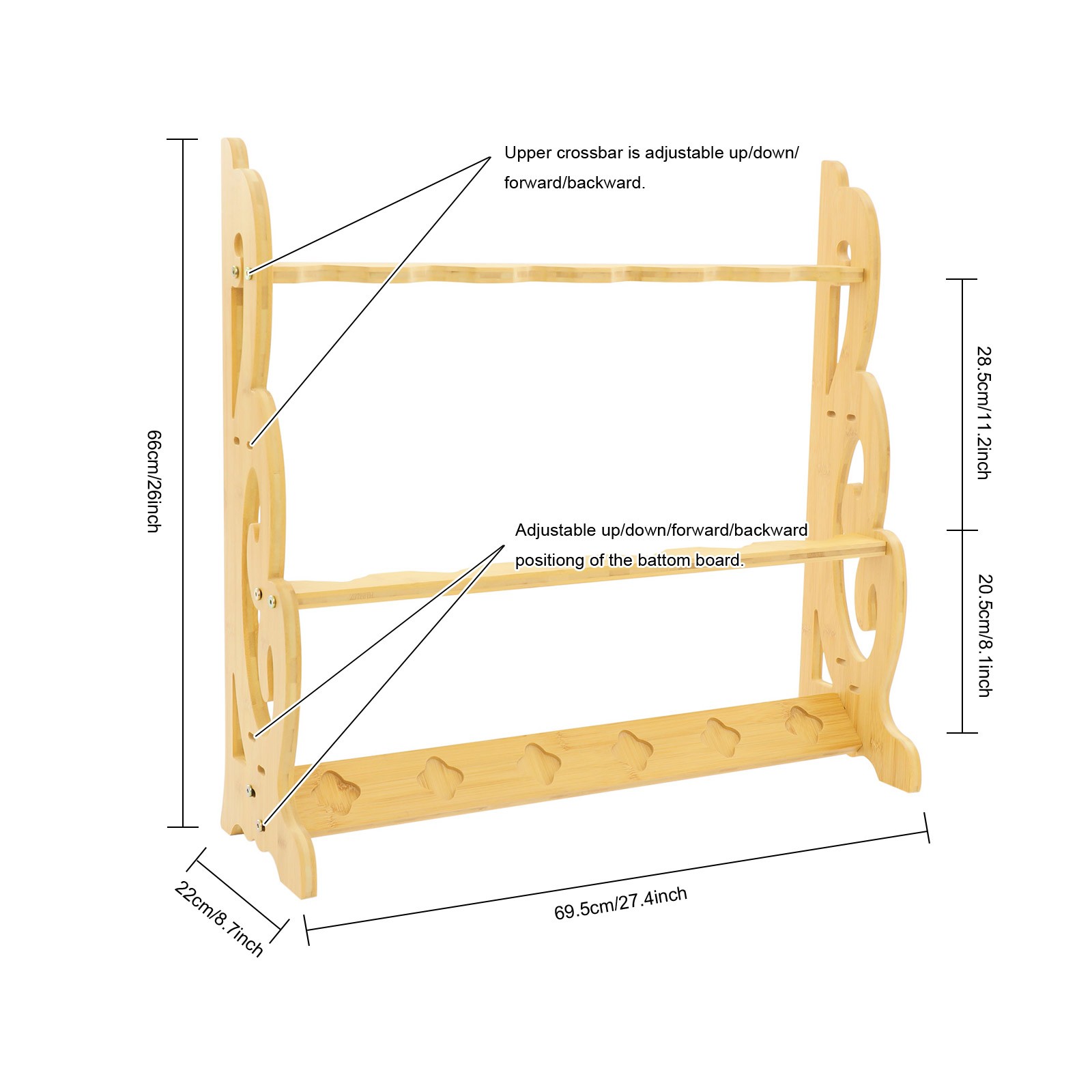 Sword Display Stand, Adjustable Large Sword Holder, 6 Hole Vertical Sword Rack