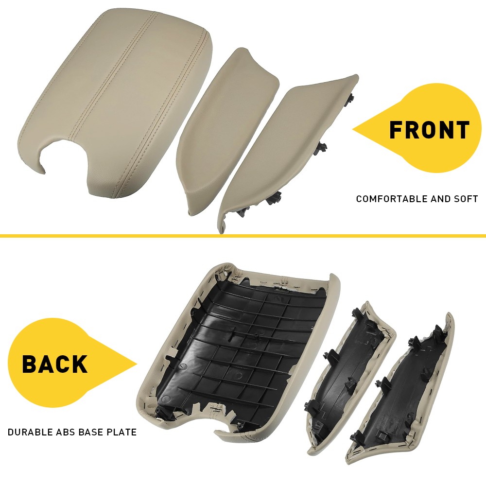 Door Armrest Hand Leather Arm Rest Cover Base Lid For Honda Accord 08-12 J