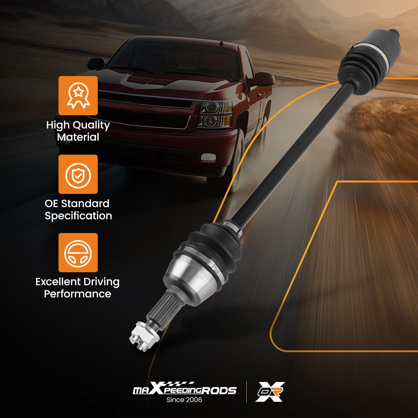 Front Right + Left CV Joint Axle for Polaris Ranger XP 900 2013-2019