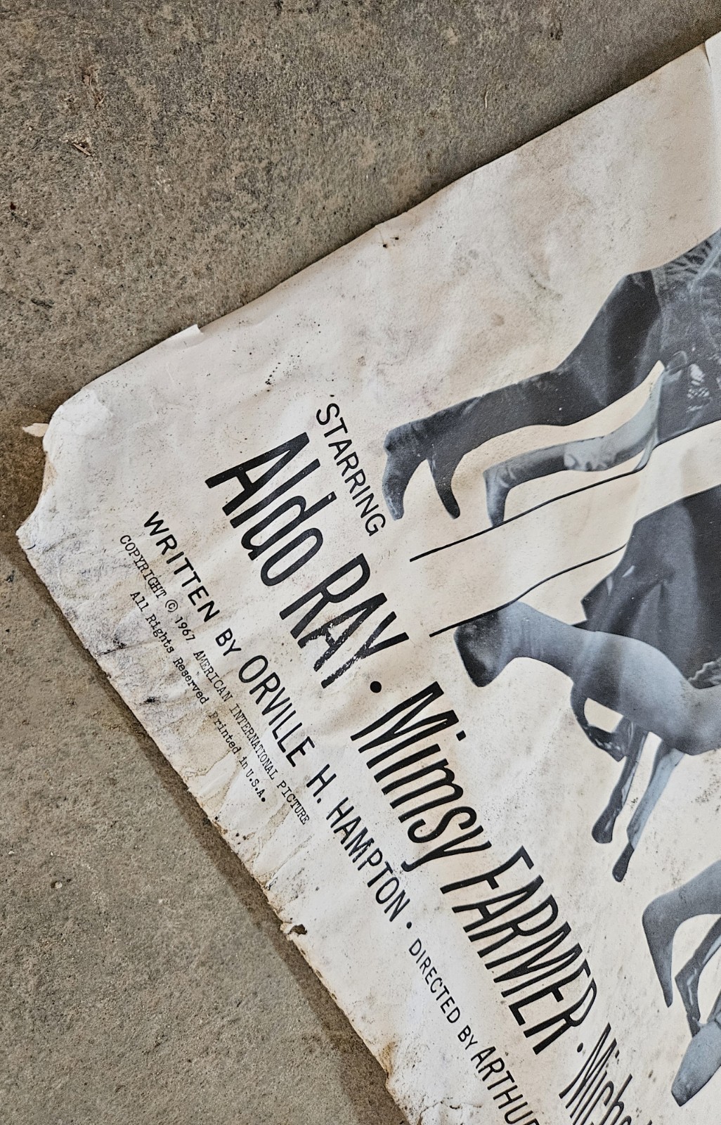 Vintage Original Riot On Sunset Strip 1967 Movie Film Poster SEE DAMAGE RARE🌴🎬