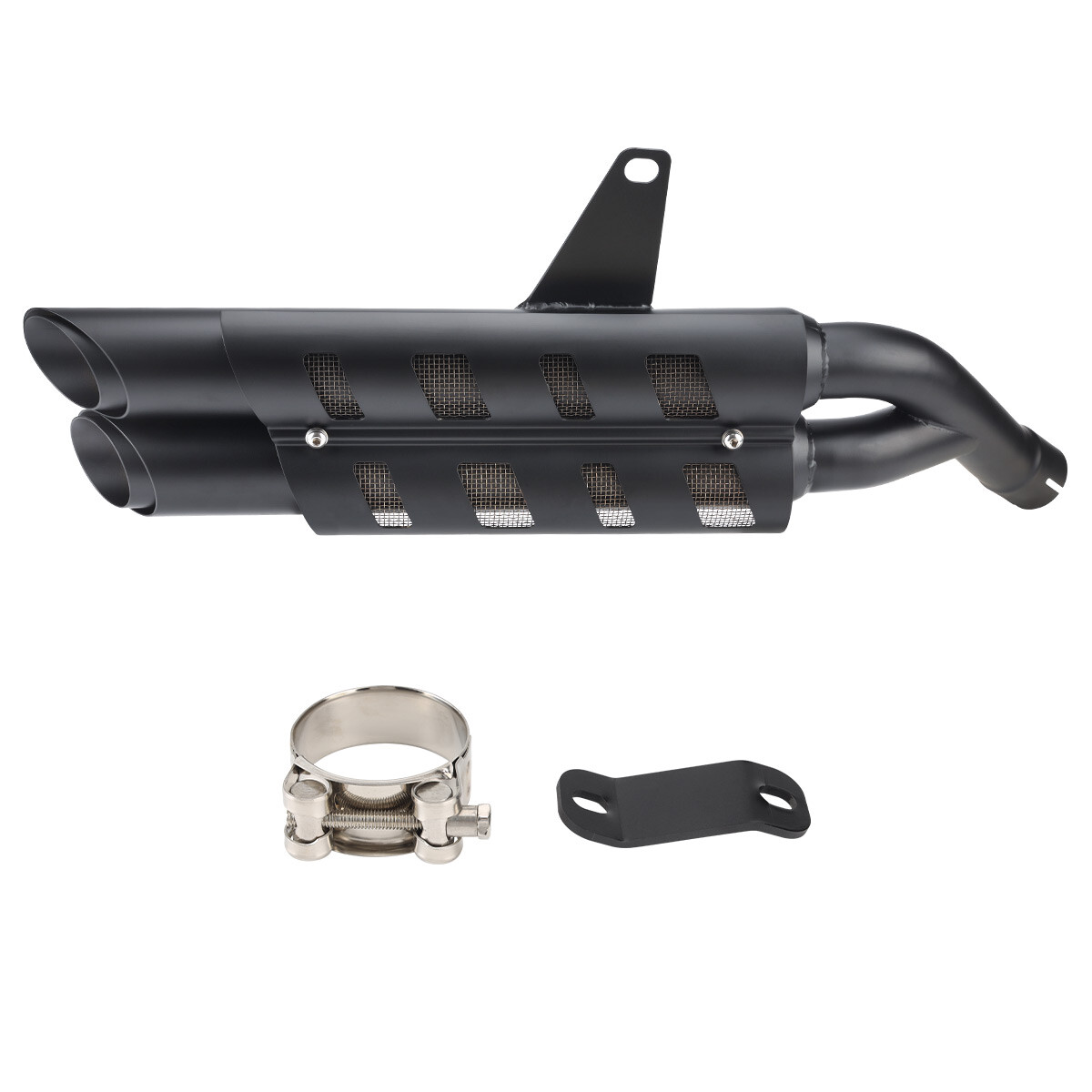 Exhaust Header Muffler Double End Pipe For Honda Rebel CMX300 CMX500 2017-2024