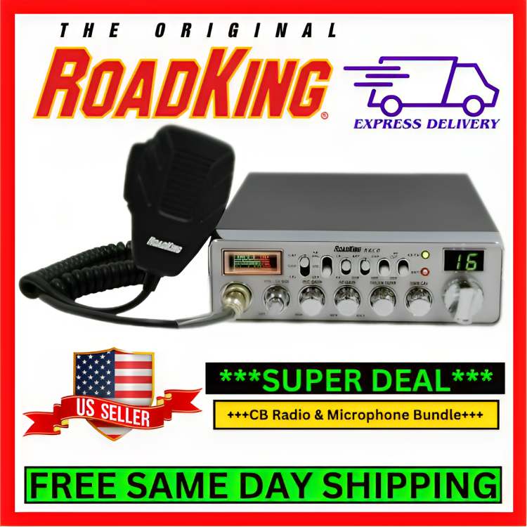 RoadKing 40 Channel Classic CB Radio - Large Digital Display Full 4 Watts Power