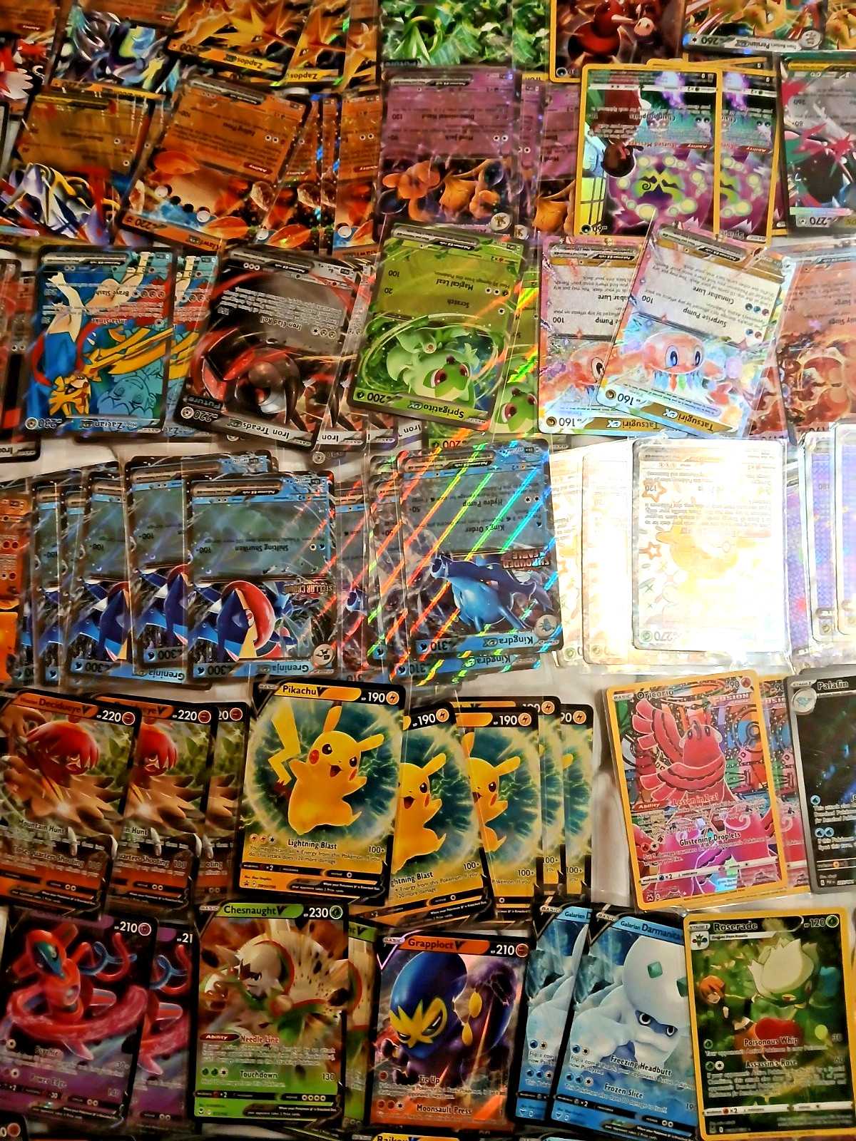 Official Pokémon Card Lot of 358 Includes Rares, Holos, Reverse, EX, V, VSTAR...