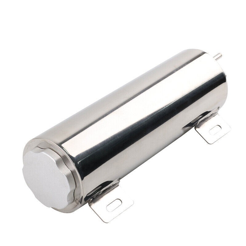 3" X 10" 32OZ Polished Stainless Steel Radiator Coolant Overflow Catch Tank Can