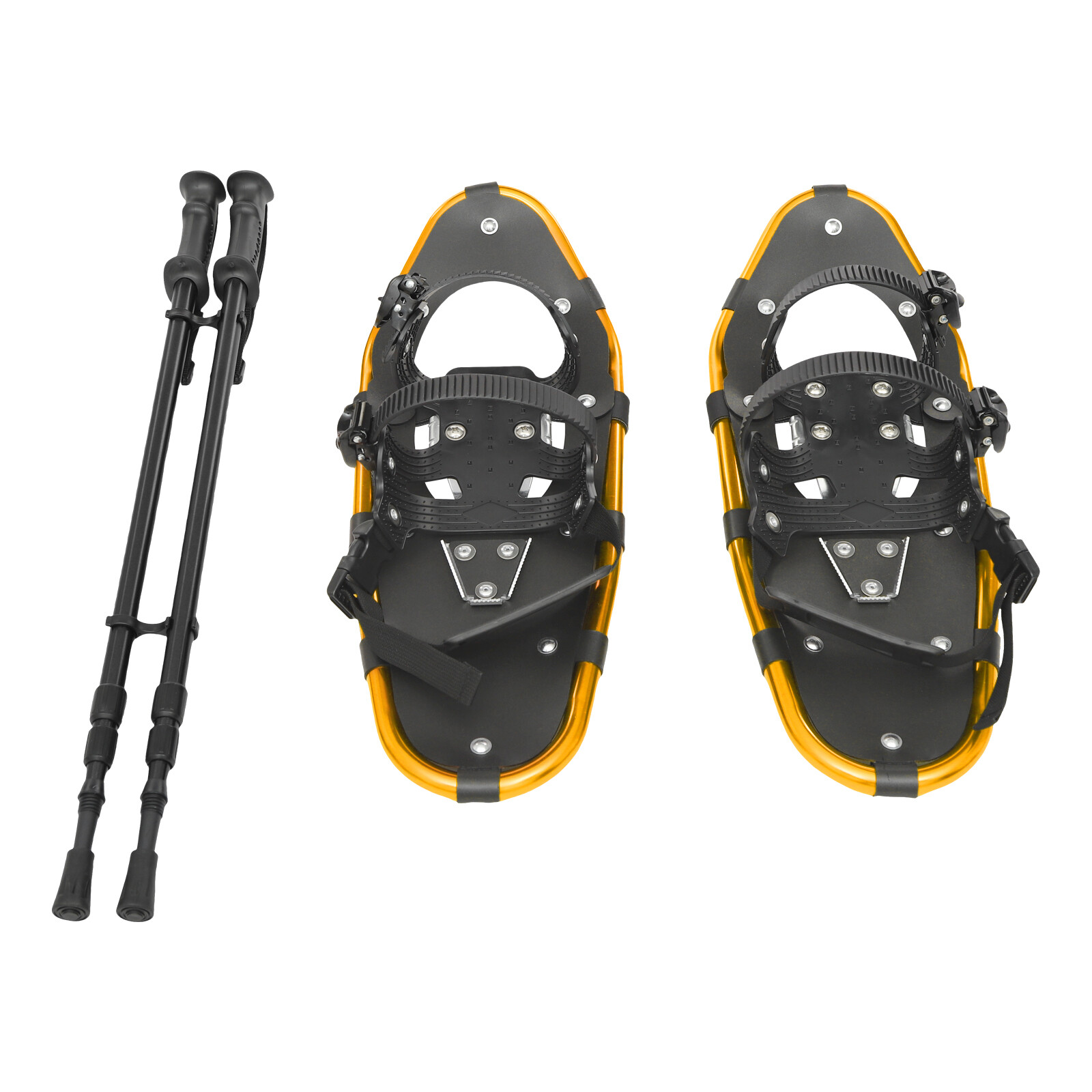 21 Inch Snowshoes, Snowshoes& Adjustable Trekking Poles, Snowshoes for Men Women