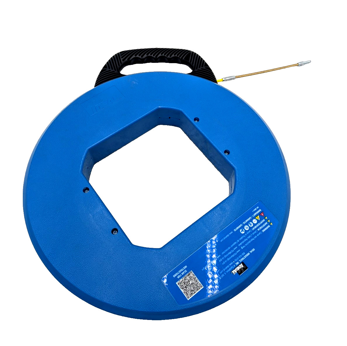 IDEAL 31-064 S-Class Fiberglass Fish Tape with Leader, 200 ft. x 3/16 in.