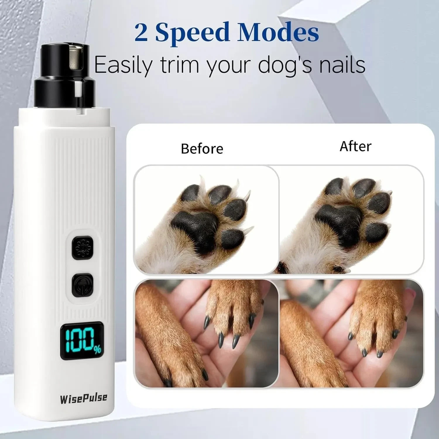 Upgraded Silent Groom Pro Nail Grinder Heusom Silent Grind Pro for Dogs Nail NEW