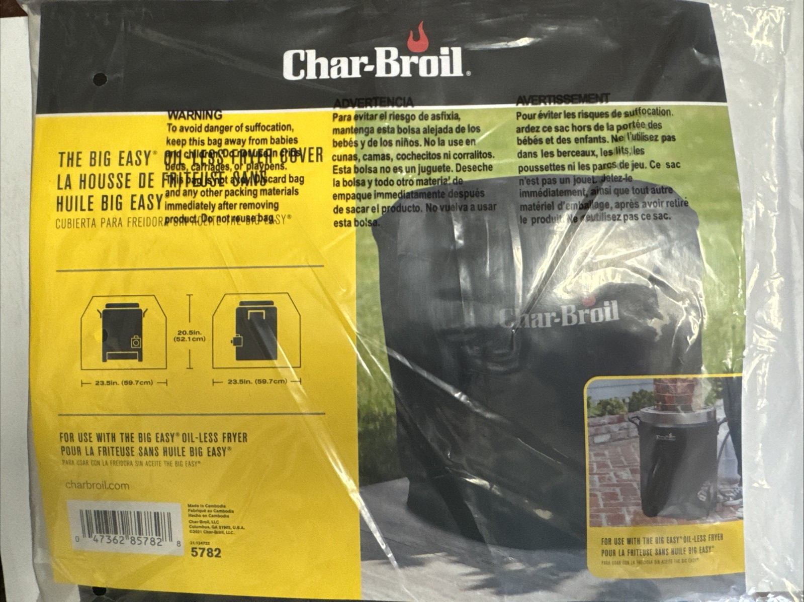 Char-Broil The Big Easy Turkey Fryer Cover -BLACK