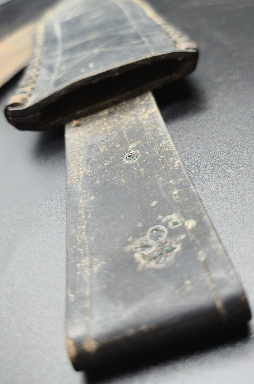 Antique Knife with Leather Sheath WWII Era Vintage Military Collectible