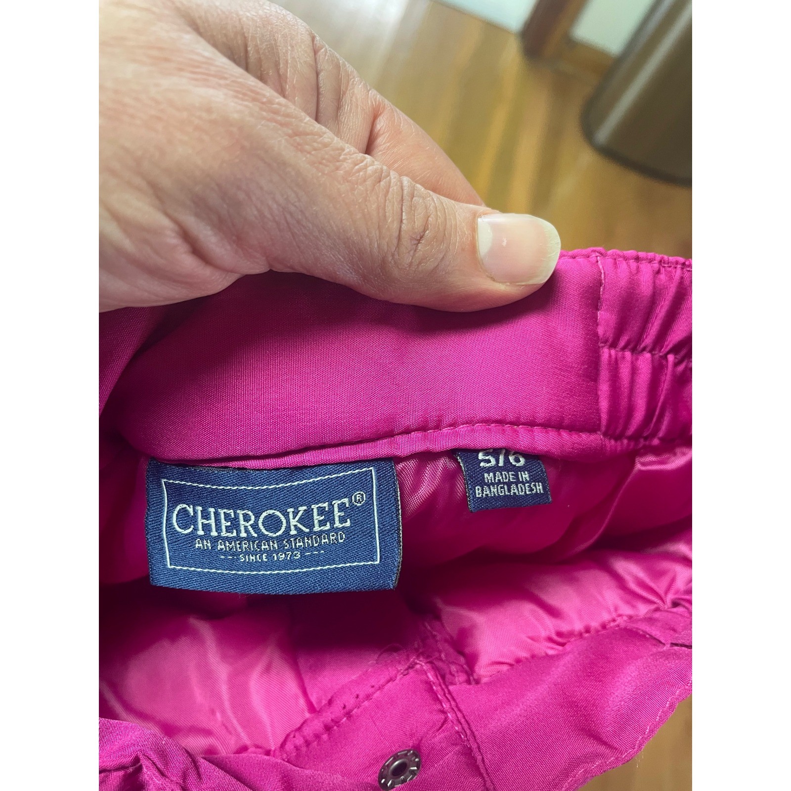 Cherokee Kids Pink Insulated Snow Pants Cargo Pockets Size 5/6