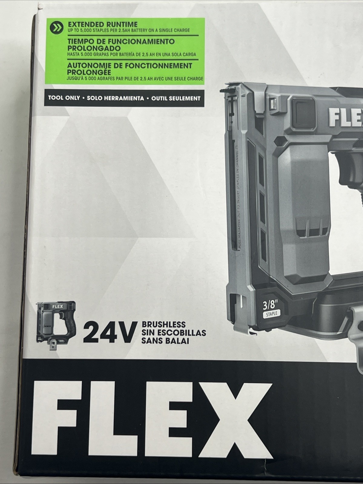 FLEX 24V Brushless 3/8" Cordless Stapler (Tool Only) FX4521-Z