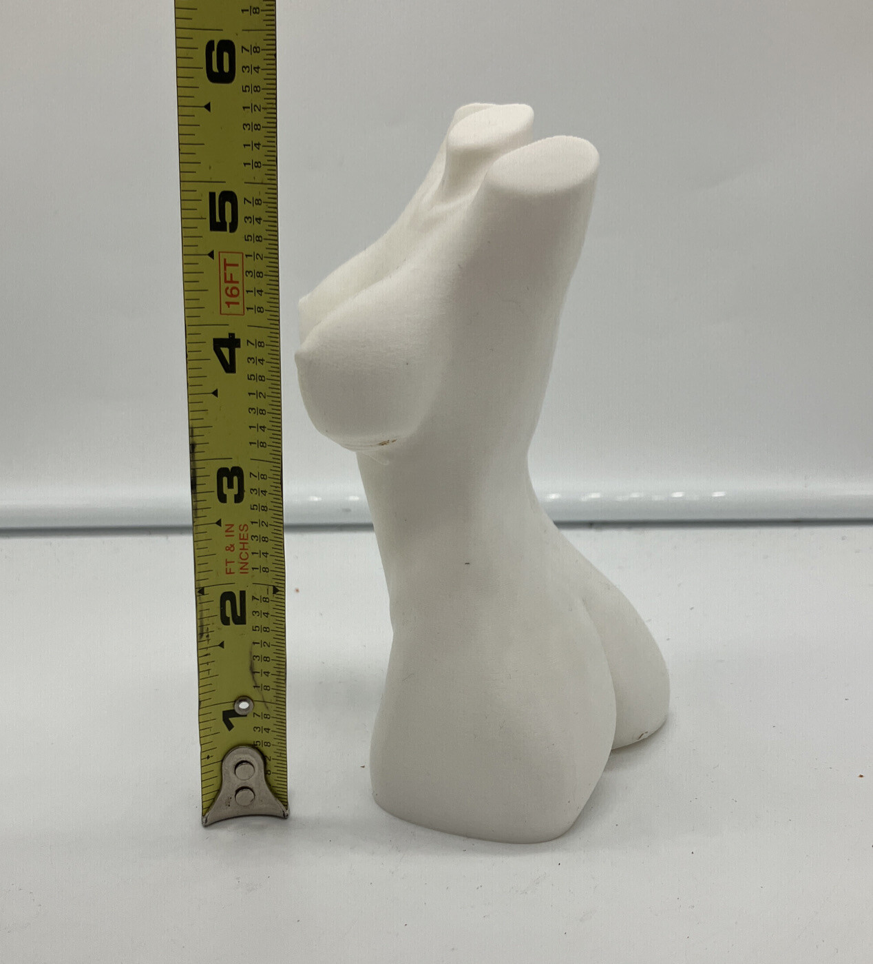 3D Printed Woman Bust Unpainted White Statue Sculpture Desk Ornament