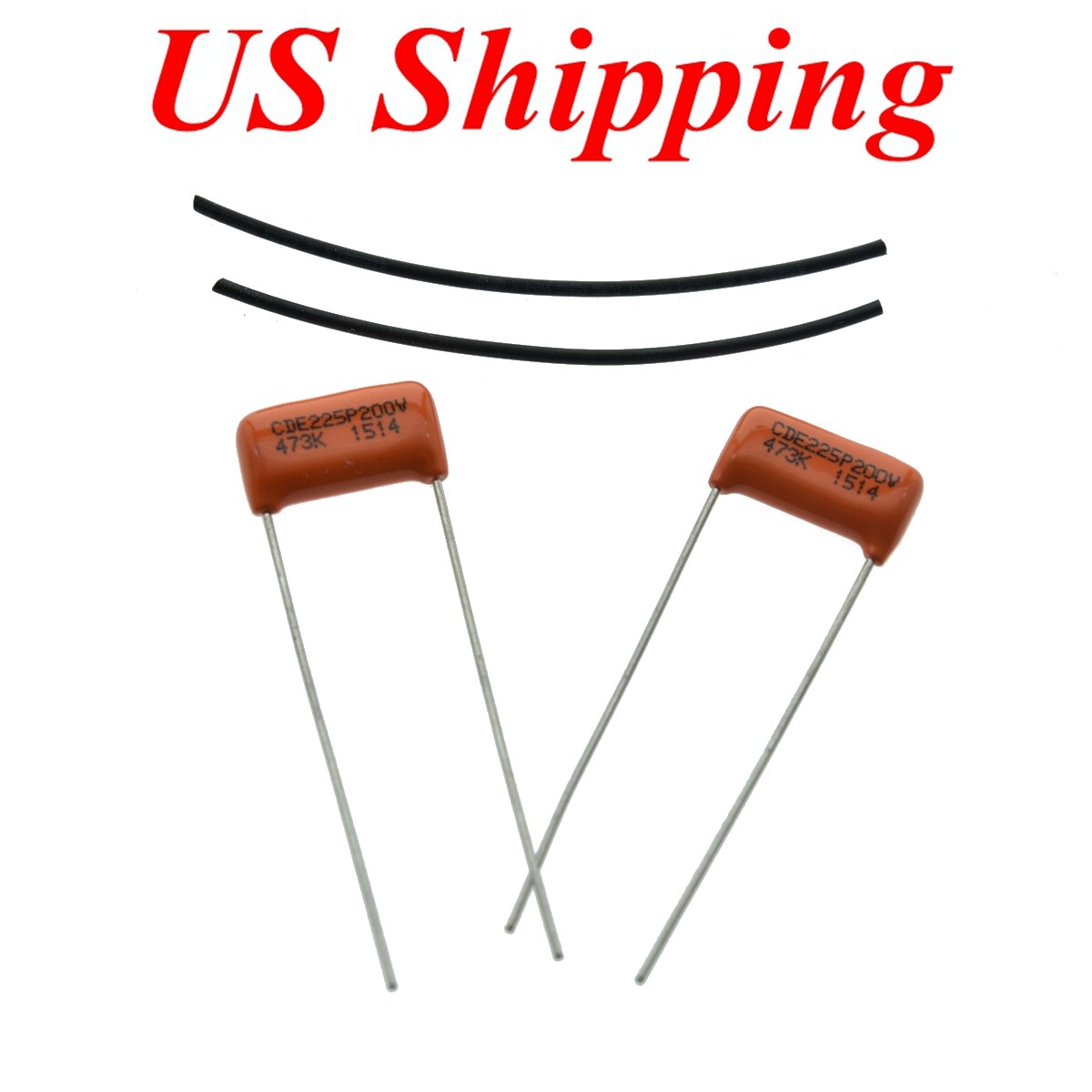 2x Guitar Bass Sprague CDE225P Orange Drop Capacitor .047uF 200v Tone Caps